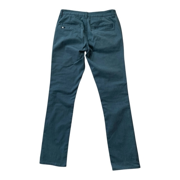 Mens Chinos RSQ Seattle Skinny Tapered Chino Pants Washed Navy Flat Front Pants - Picture 6 of 8
